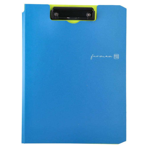 Picture of CLIPBOARD A4 DOUBLE PASTEL BLUE W/BLUE COVER